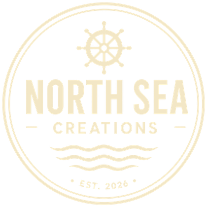 North Sea Creations — logo met stuurwiel